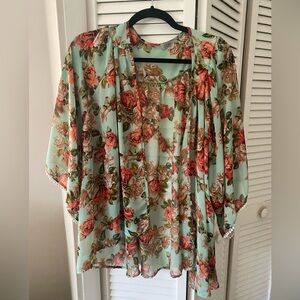 Floral Beach Swimsuit Cover-up